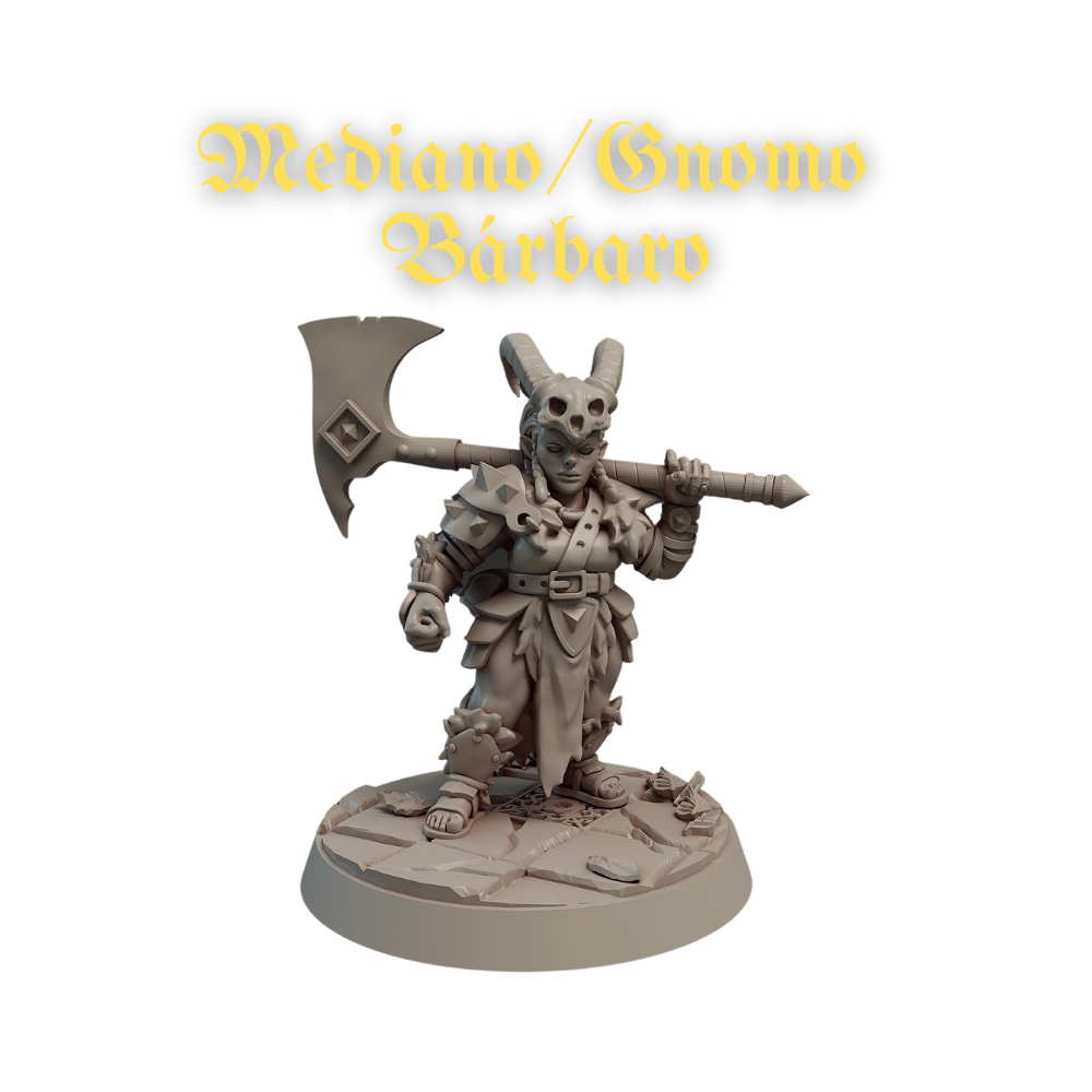 Acero & Arcana: Mediano | Gnomo Bárbaro