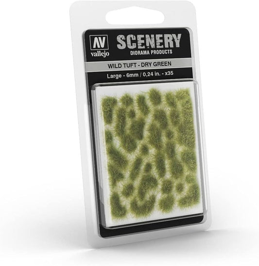 Vallejo Scenery Tuft - Dry Green (Large 6mm)