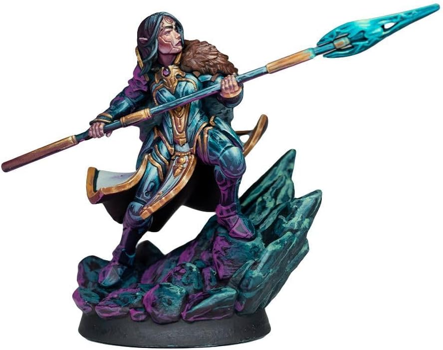 Vallejo - Squidmar Dark Future Paint Set 72.202 | 12 x 18 ml/0.6 fl oz Hobby Colors + Miniature (32 mm)