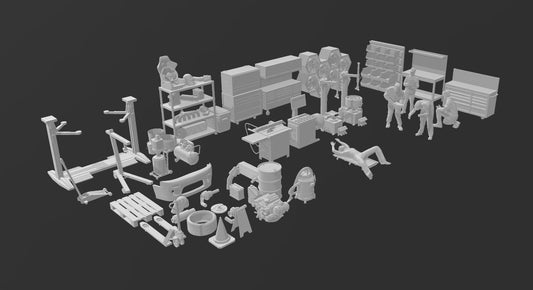1:64: Pack de Diorama Garaje